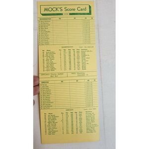 Vintage Oregon Ducks Scorecard Washington Huskies Far West Classic Jim Barnett